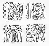 Mayan Glyphs sketch template