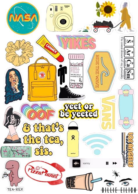Oc Snacks Sticker Sheet Sold By Jenni Sticker Art Free Printable