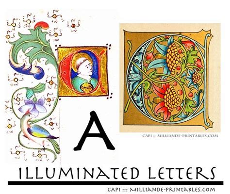 printable illuminated letters templates menestreistear