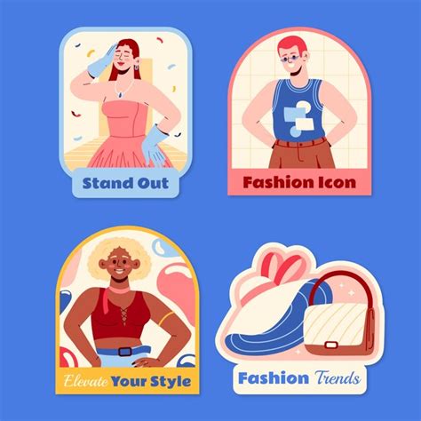 vector fashion trends labels template