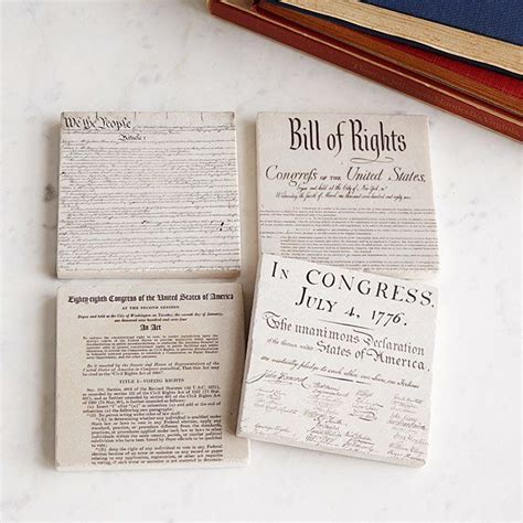 Democracy Coasters Set Of 4 The Constitution The Bill Of Rights