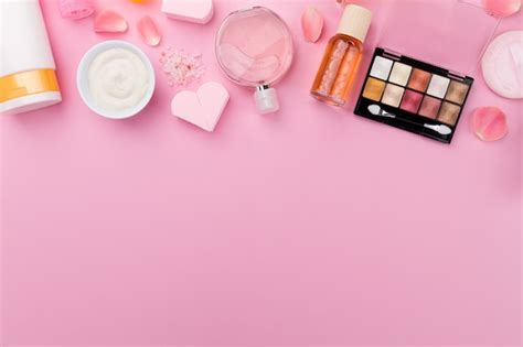 premium photo beauty spa feminine concept    beauty care essentials cosmetics