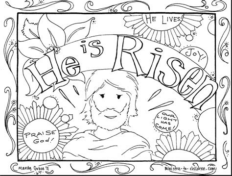 resurrection coloring pages  getdrawings