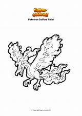 Galar Pokemon Moltres Coloriage Sulfura Ausmalbild Lavados Dibujo Ausmalbilder Supercolored sketch template