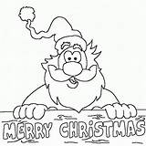 Christmas Pages Merry Color Coloring Popular Santa sketch template