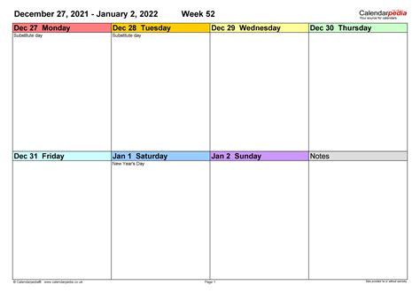 weekly calendar  uk  printable templates  excel