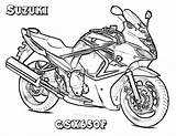 Suzuki Motos sketch template