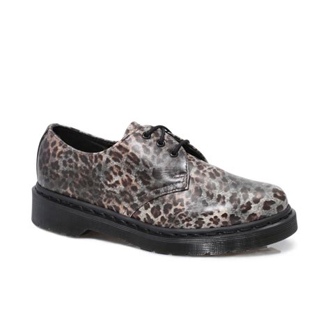 dr martens  darkened black leopard print men womens shoes boots size   ebay