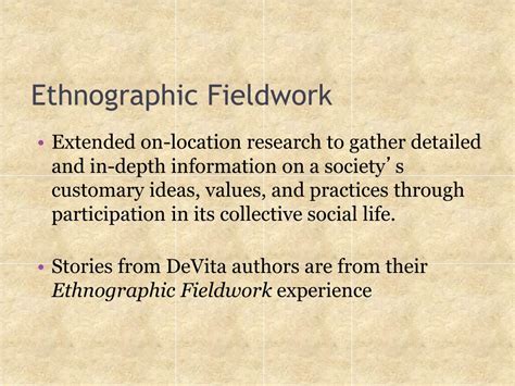 anthropology fieldwork  ethnography powerpoint