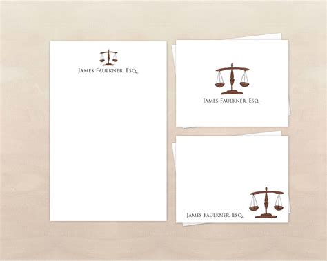 Personalized Justice Stationery Lawyer Stationery T Set Scales Of
