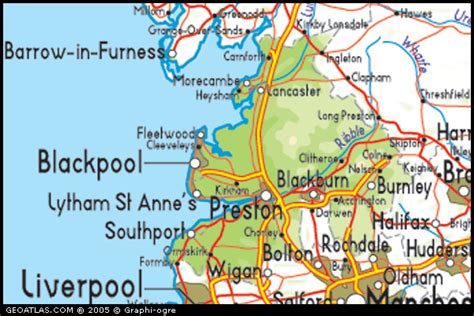 lancashire map political regional united kingdom map regional city