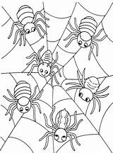 Halloween Spider Coloring Pages Web Cute Printable Six Color Sheets Netart Kids Clipart Print Icolor Extraordinary Getdrawings Mandala Getcolorings Popular sketch template