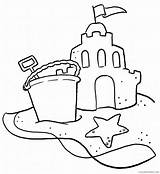 Coloring Beach Pages Coloring4free Sand Castle Related Posts sketch template