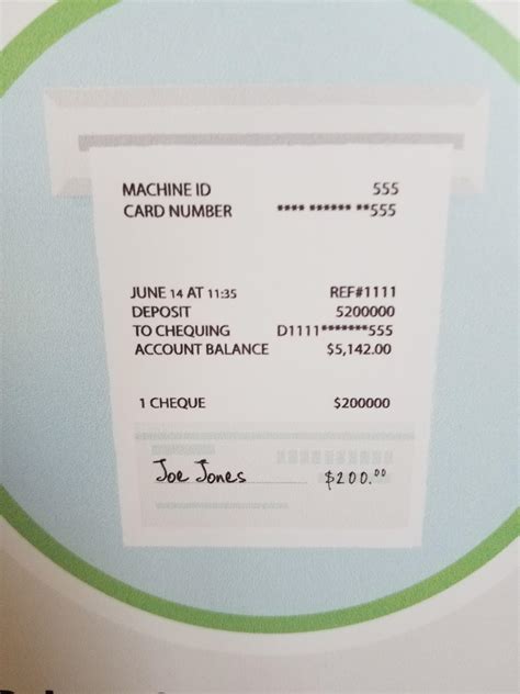 poster   bank showing    atm  read  cheque  automatically deposit