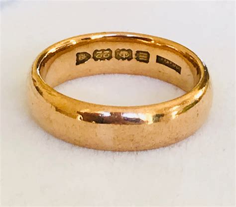 stunning heavy antique ct gold wedding ring london  reserved