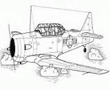 Coloriage Avion Avenger Grumman sketch template