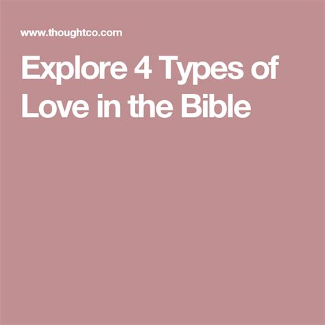 Pin On 4 Types Of Love In The Bible