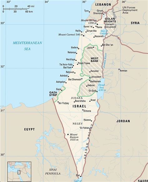 map  israel cities major cities  capital  israel