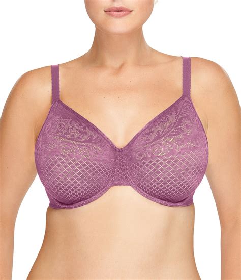 Wacoal Visual Effects Geometric Lace Minimizer Bra Bordeaux 34d