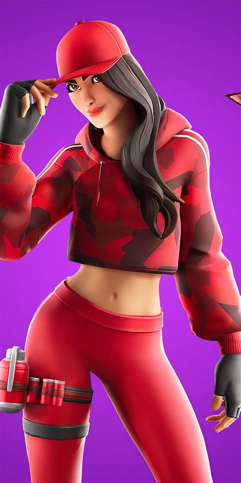 fortnite chapter  ruby red outfit   wallpaper honor  honor  lite
