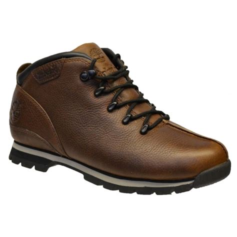 timberland timberland splitrock hiker textured leather dark brown  aco mens boots