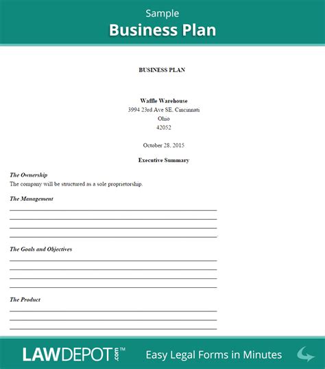 business plan template fotolip