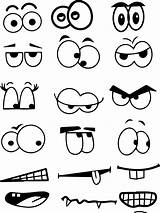 Cartoon Coloring Eyes Mouth Face Eye Mouths Kids Cut Drawings Doodle Pages Wecoloringpage Para Olhos Bocas Easy sketch template