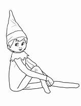 Elf Shelf Coloring Pages Printable Categories sketch template