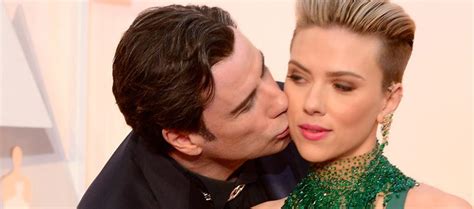 Scarlett Johansson The Woman John Travolta Kiss Defend Him