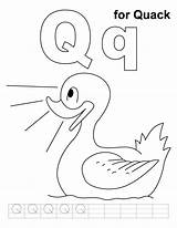 Coloring Letter Pages Quack Alphabet Clipart Kids Printable Practice Preschool Duck Color Clip Letters Quacking Cliparts Worksheet Worksheets Sheets Handwriting sketch template