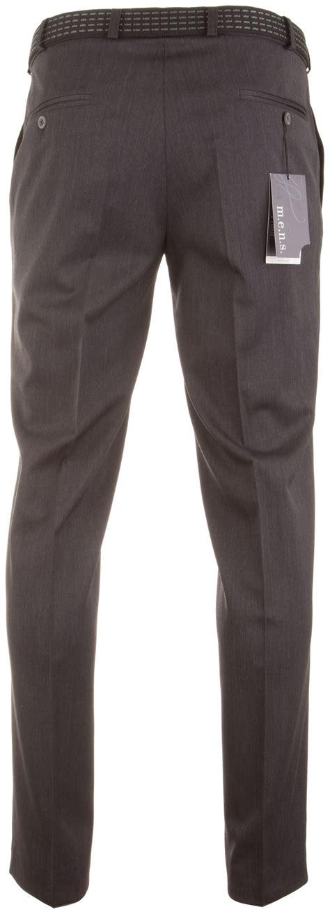 mens madrid dunne wollen pantalon broek  kleur antraciet jan rozing mannenmode