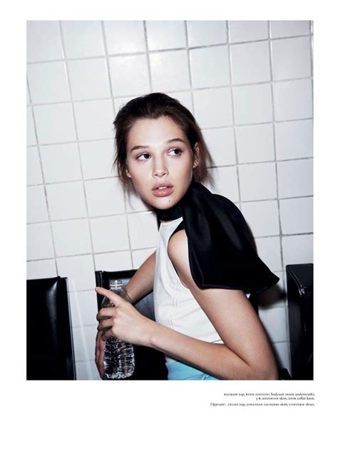 anais pouliot poses in russh june july 2013 by ward ivan