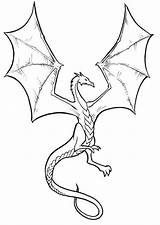 Dragon Coloring Pages Flying Print Baby Skyrim Printable Clip Easy Realistic Drawing Drawings Simple Evil Related Hard Arts Color Skeleton sketch template