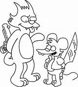Simpsons Coloring Pages Tomy Colorear Itchy Los Daly Scratchy Rasca Pica Para Printable Color Unlimited Smoking Getdrawings Print Getcolorings sketch template