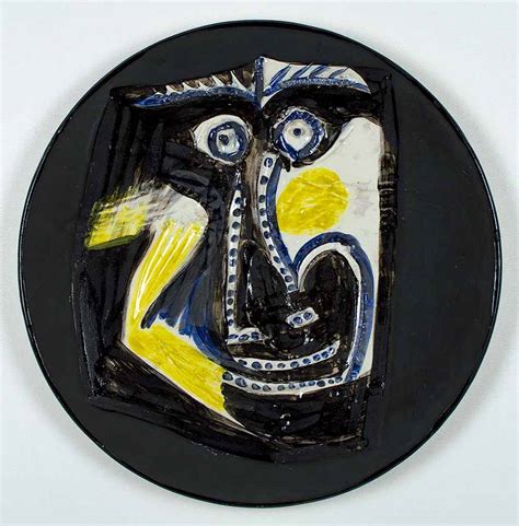Pablo Picasso Ceramic Face Visage 1960 Round Dish