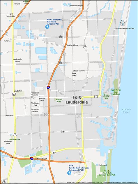 fort lauderdale map florida gis geography
