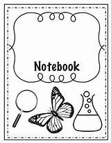 Notebook Science Coloring Cover Template Pages sketch template