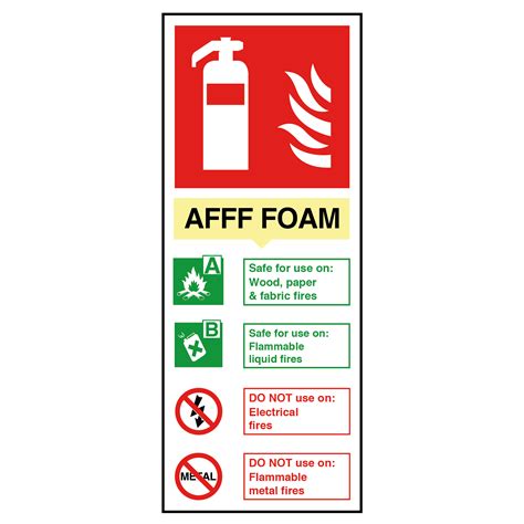 fire extinguisher afff foam sticker sign health  safety xmm