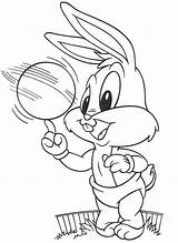 Baby Looney Tunes Bugs Coloring Rolling Ball Pages Kids Koruma Günü Hayvanları sketch template