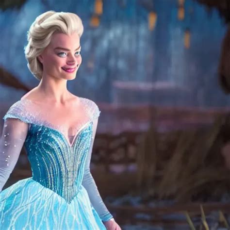 Krea Margot Robbie As Elsa In Disney Frozen Live Action 8k Full Hd