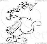 Cat Guilty Mouse Mouth Outline Cartoon His Clip Royalty Illustration Toonaday Rf Clipart Clipartpanda Ron Leishman 2021 sketch template