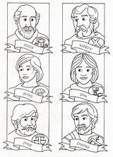 Disciples Coloring Pages Jesus His Printable Color Getcolorings sketch template