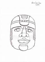 Olmec Warrior Head Statue Hellbat Deviantart Drawings sketch template