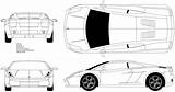 Blueprints Lamborghini Gallardo 2003 Car Coupe Templates sketch template