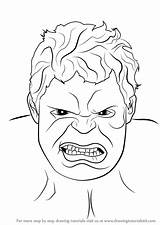 Hulk Face Draw Step Drawing Mask Cartoon Coloring Pages Template Sketch Tutorials Drawingtutorials101 sketch template