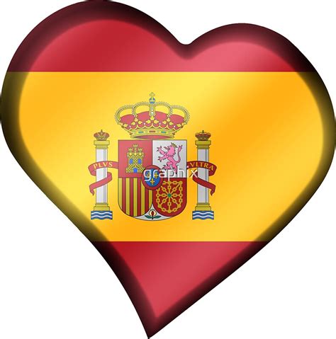 spanish flag spain heart stickers  graphix redbubble
