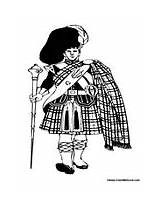 Scottish Scotland Pages Coloring Kilt Man sketch template