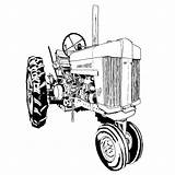 Tractor Coloring Drawing Deere John Combine Book Farm Pages Sketch Chalmers Harvester Allis Antique Tractors Line Trailer Getdrawings Template Sketches sketch template