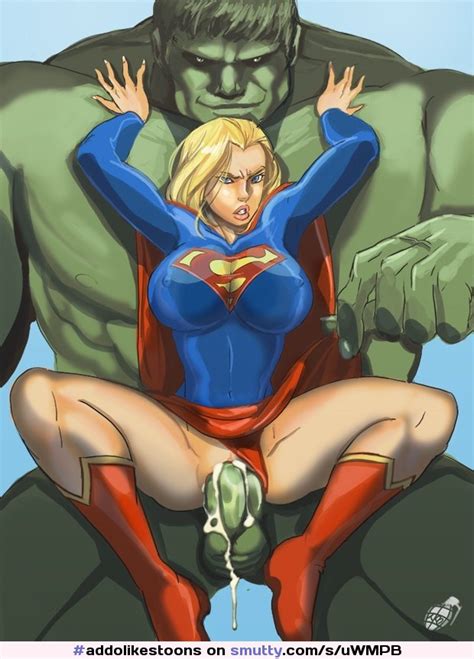 Hulk Supergirl Superhero Toon Cartoon Porn
