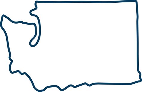 washington state outline blue clipart png  clip art library